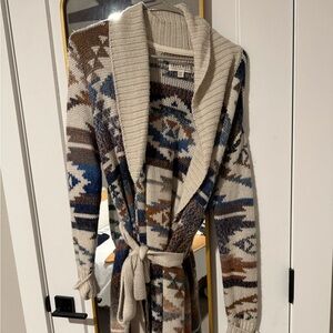 Idyllwind by Miranda Lambert - Southwestern (Pendleton style) belted cardigan